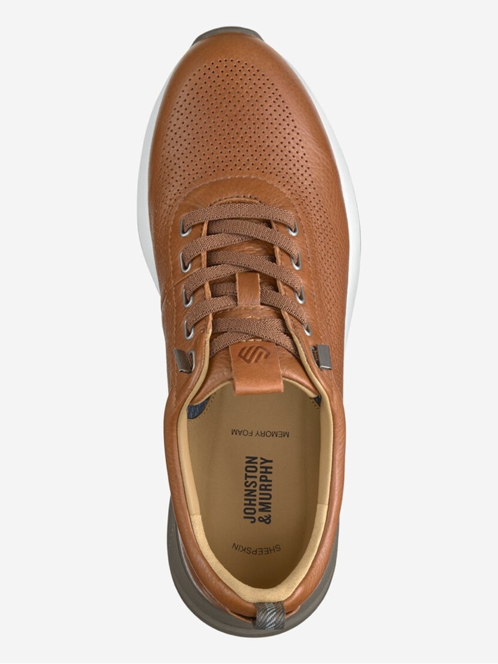 Johnson & Murphy Kinnon Perfed Jogger, Leather, 10.5 M Sneaker Oxford, NWT - Picture 7 of 10